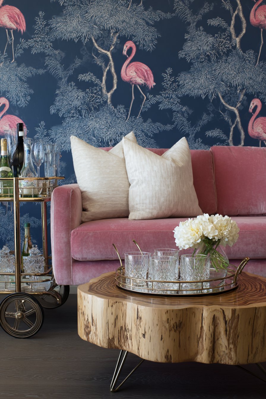 Chinoiserie Wallpaper in Unexpected Modern Colors