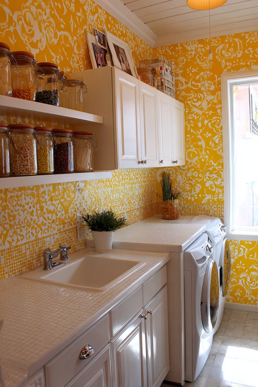 Bright Yellow Cheerfulness with Penny Tile