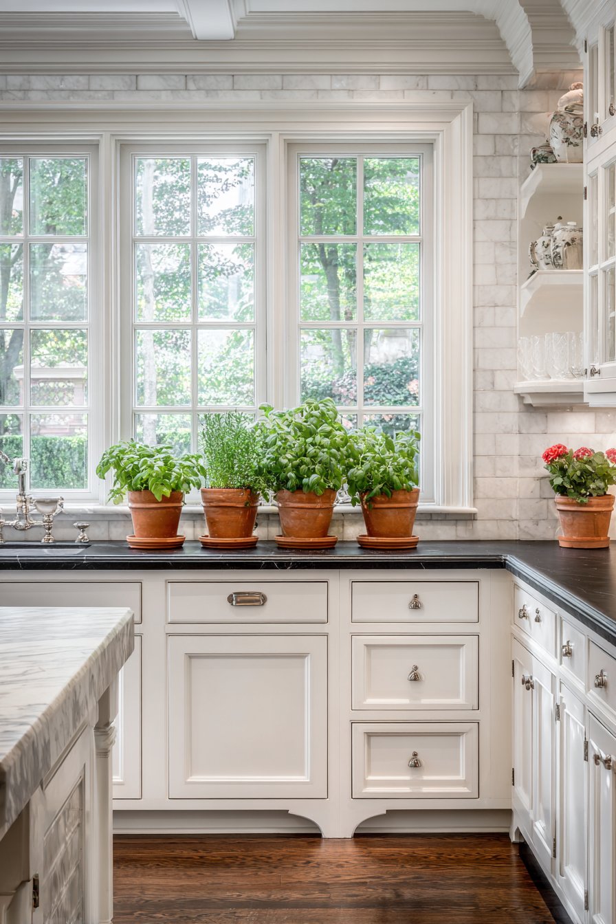Marble Windowsill Workspace