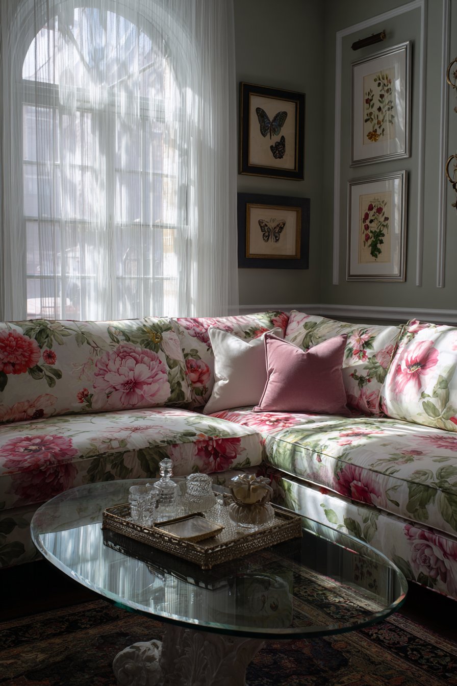 Large-Scale Floral Upholstery Drama