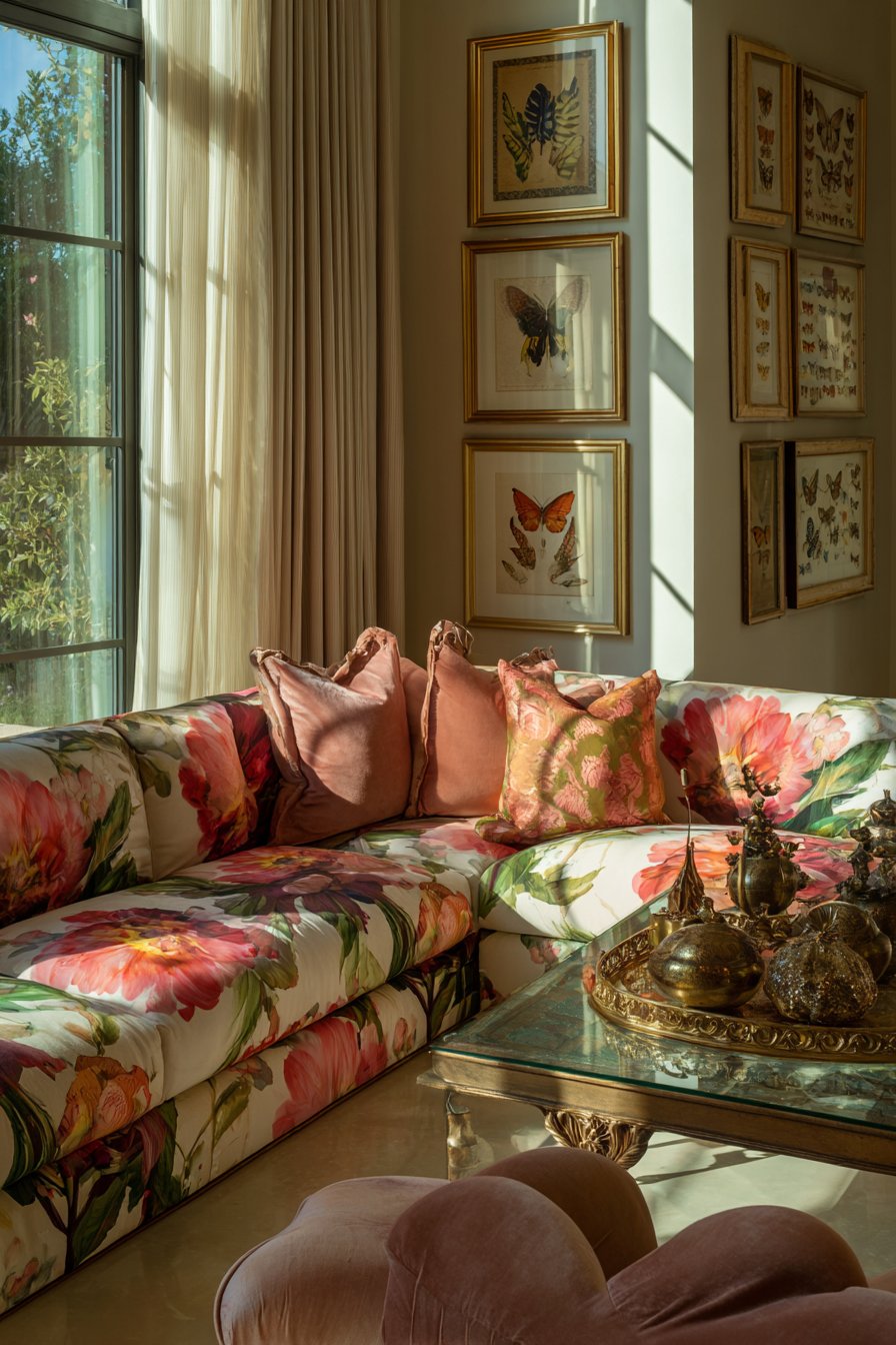 Large-Scale Floral Upholstery Drama