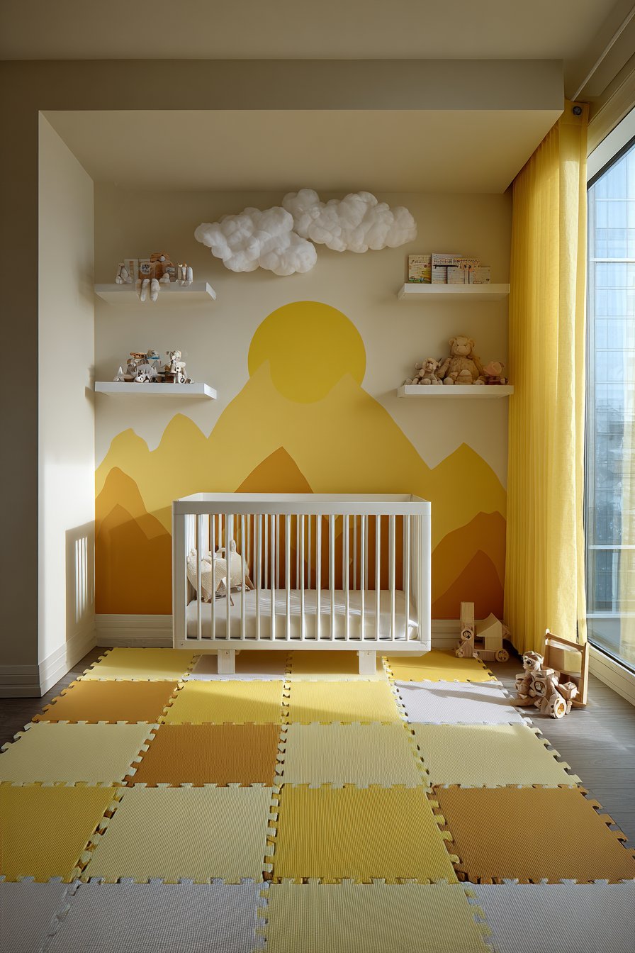 Whimsical Sunshine Mural Feature