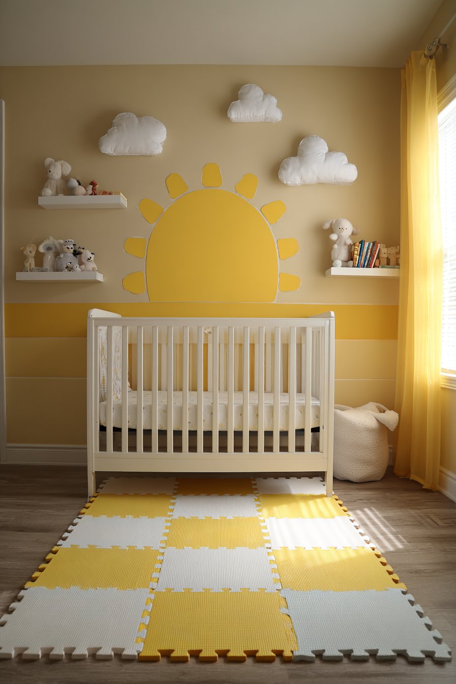 Whimsical Sunshine Mural Feature