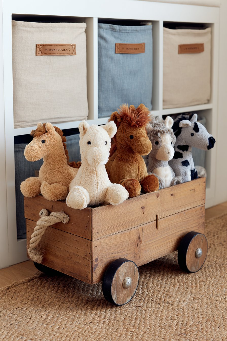 Vintage Wagon Toy Storage