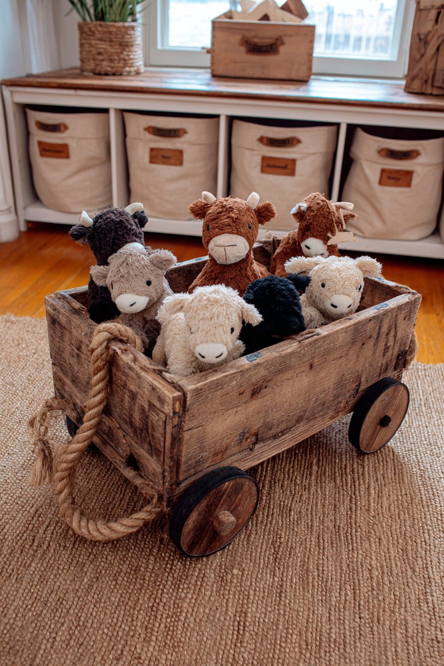 Vintage Wagon Toy Storage