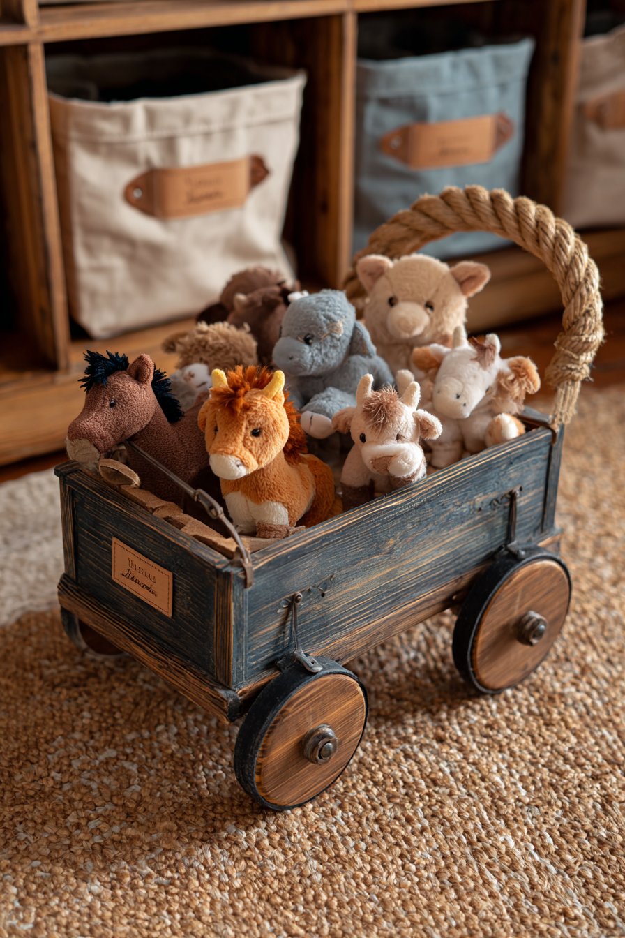 Vintage Wagon Toy Storage