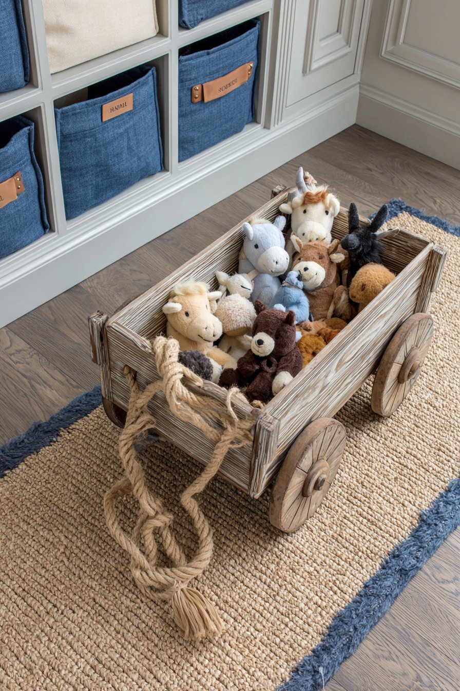 Vintage Wagon Toy Storage