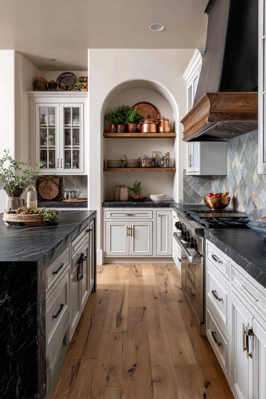 Bold Black Granite Statement Kitchen
