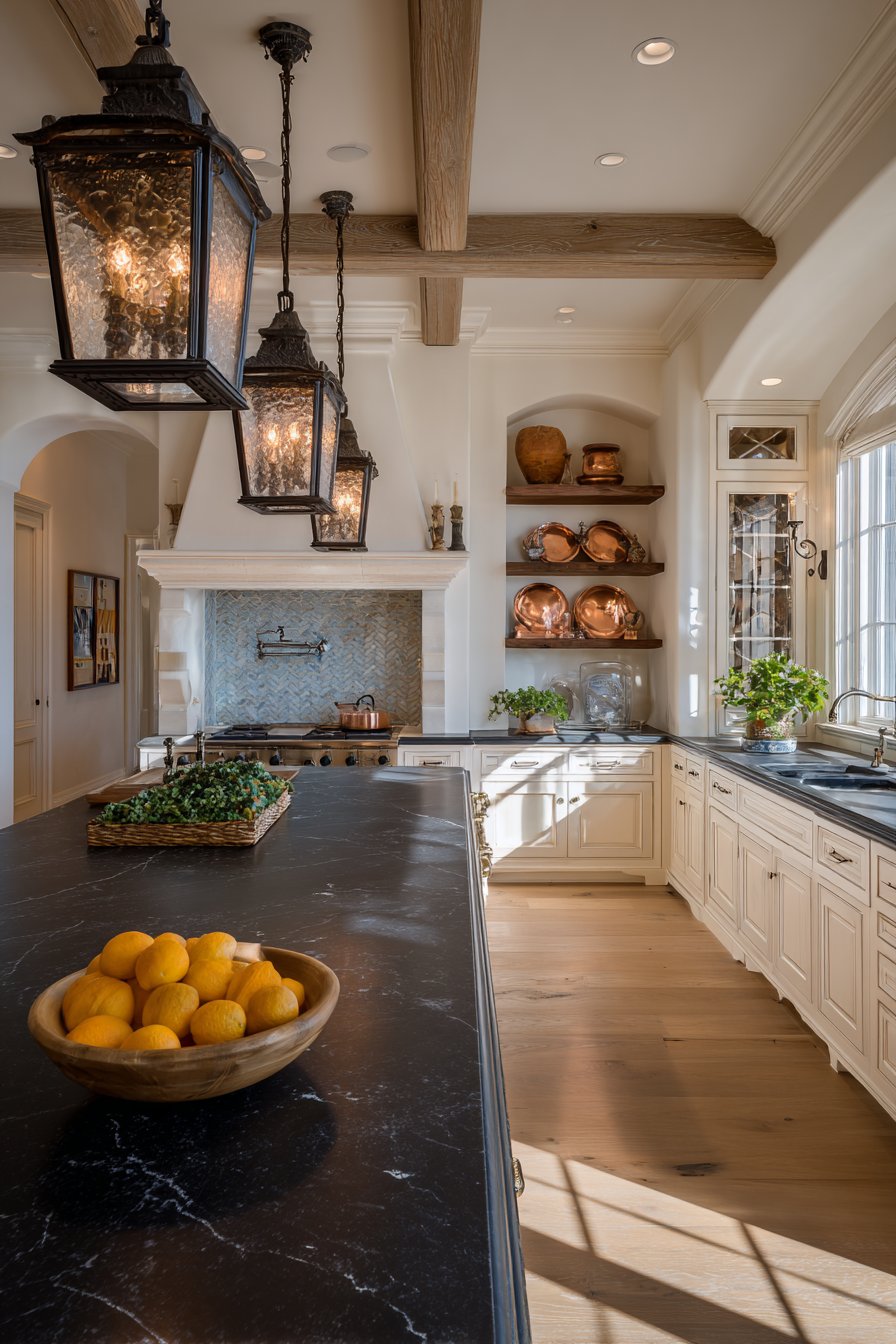 Bold Black Granite Statement Kitchen