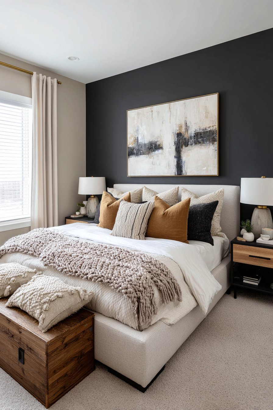 Bold Black Accent Wall Impact