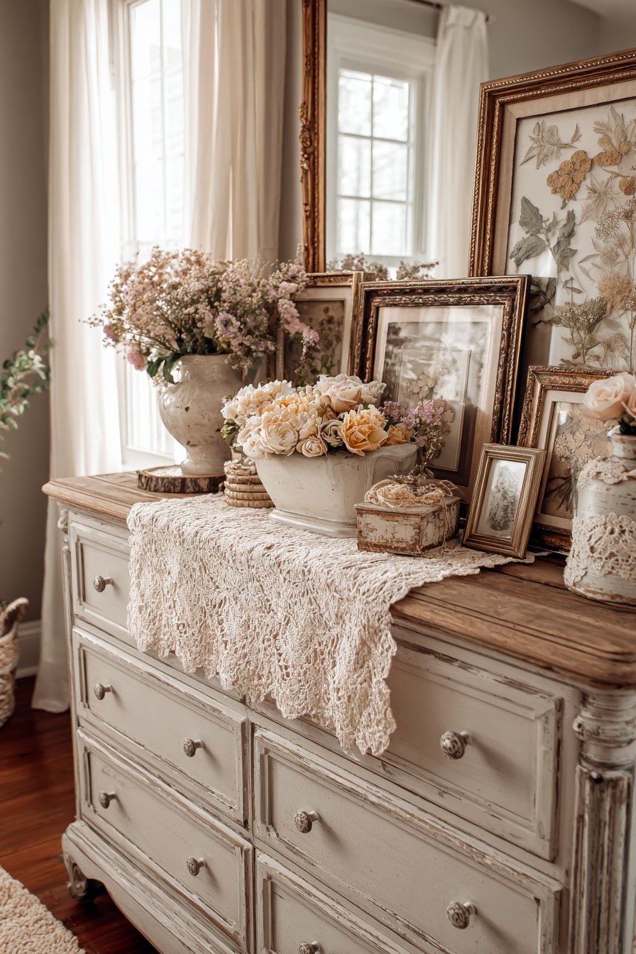 Antique Dresser with Curated Treasures