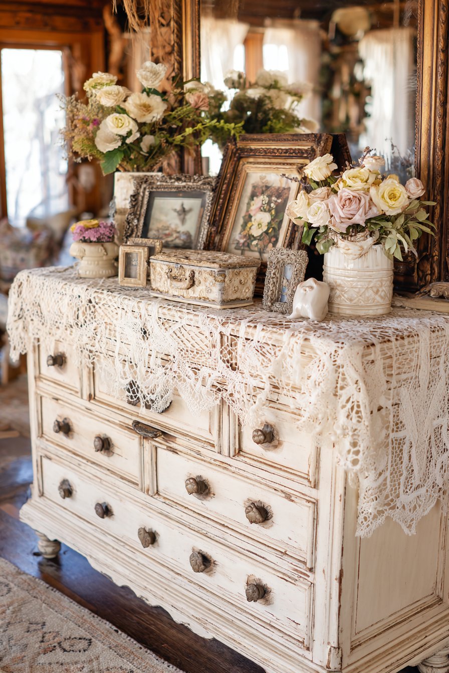 Antique Dresser with Curated Treasures