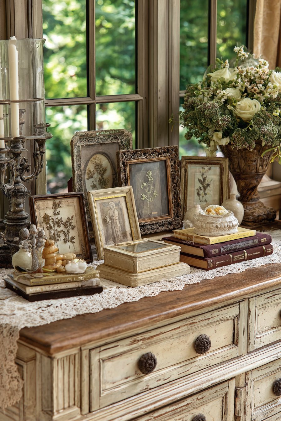Antique Dresser with Curated Treasures