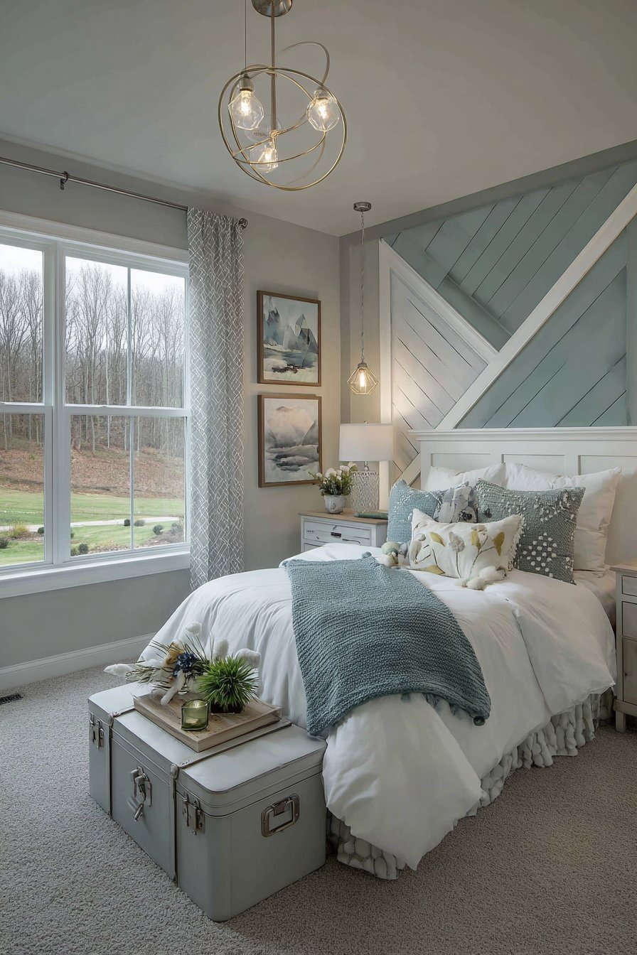 Artistic DIY Ombré Headboard