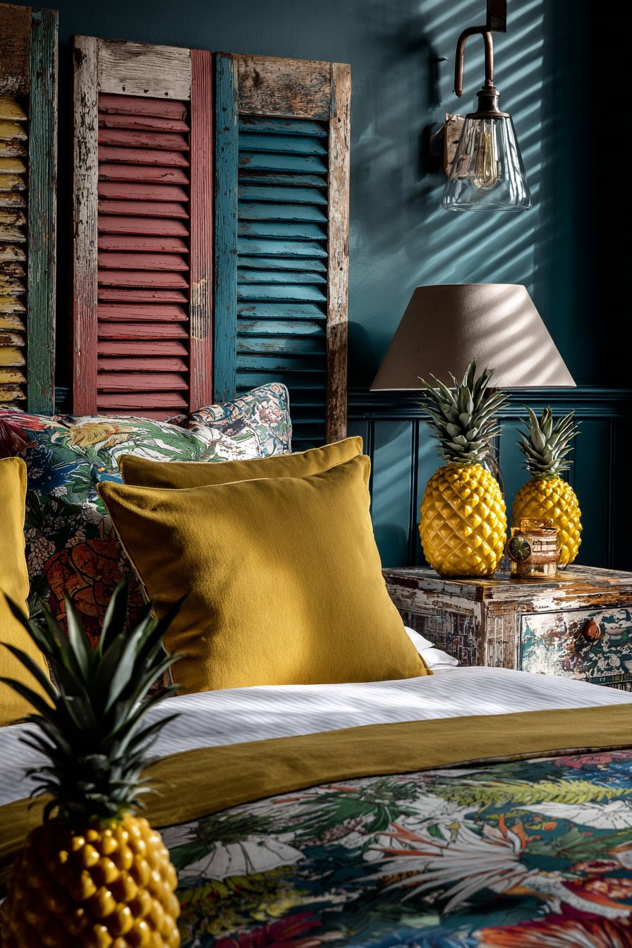 Striped Shutter Headboard Craft Project