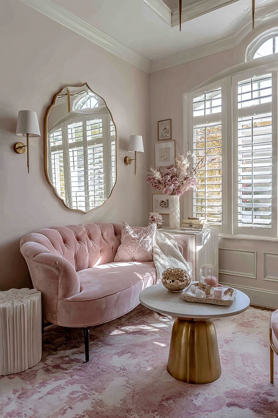 Intimate Tufted Loveseat Area