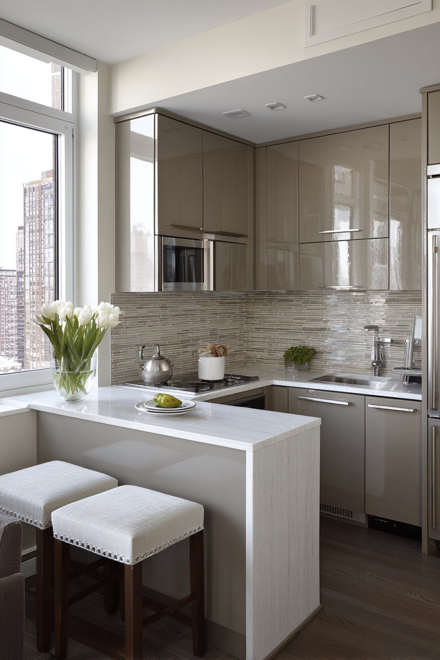 Taupe Studio Apartment Efficiency