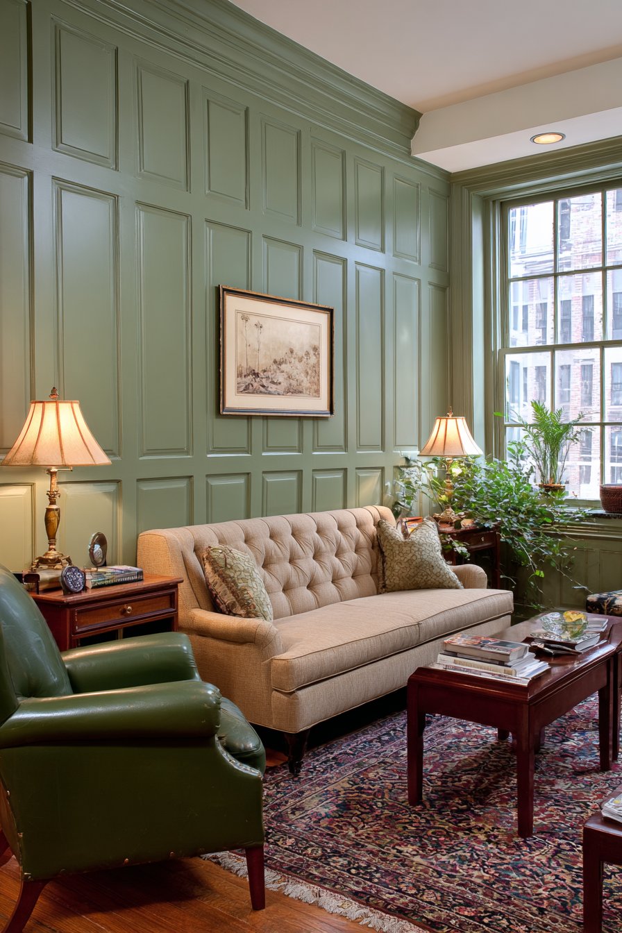 Traditional Sage Paneling
