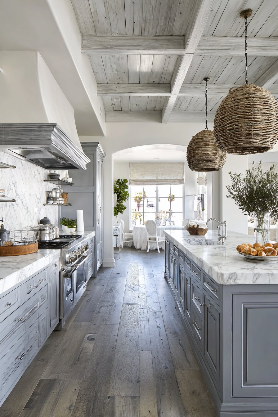 Coastal Grey and White Kitchen with Breezy Appeal