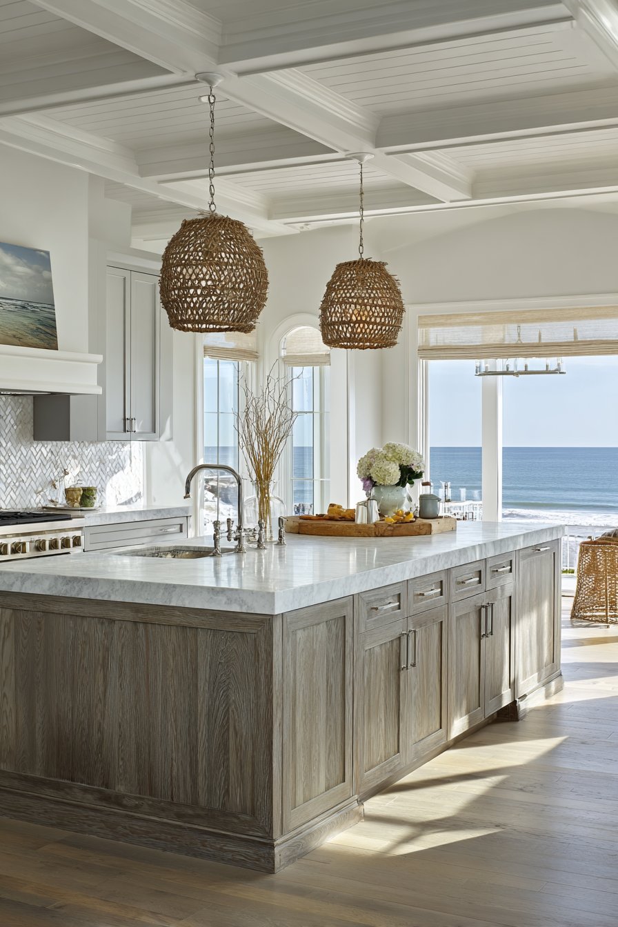 Coastal Grey and White Kitchen with Breezy Appeal