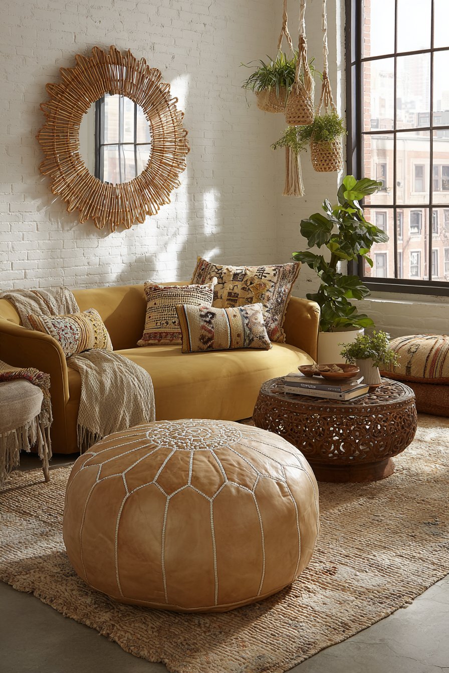Moroccan Pouf Central