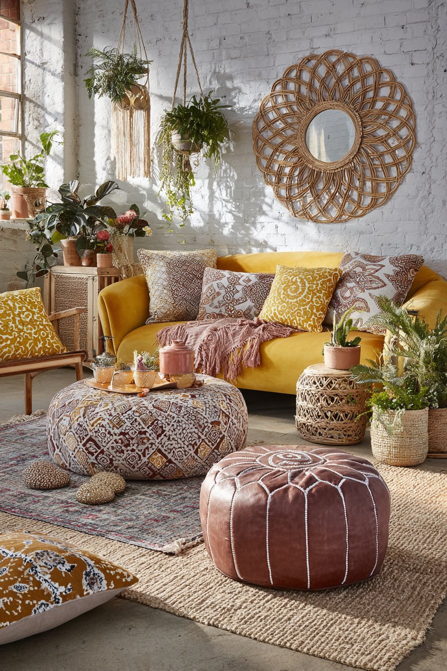 Moroccan Pouf Central
