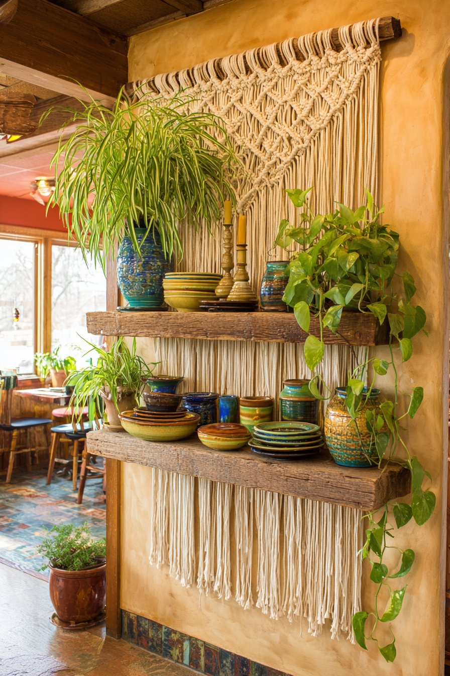 Bohemian Macramé and Reclaimed Wood