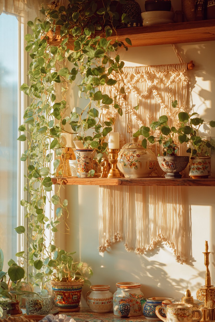 Bohemian Macramé and Reclaimed Wood