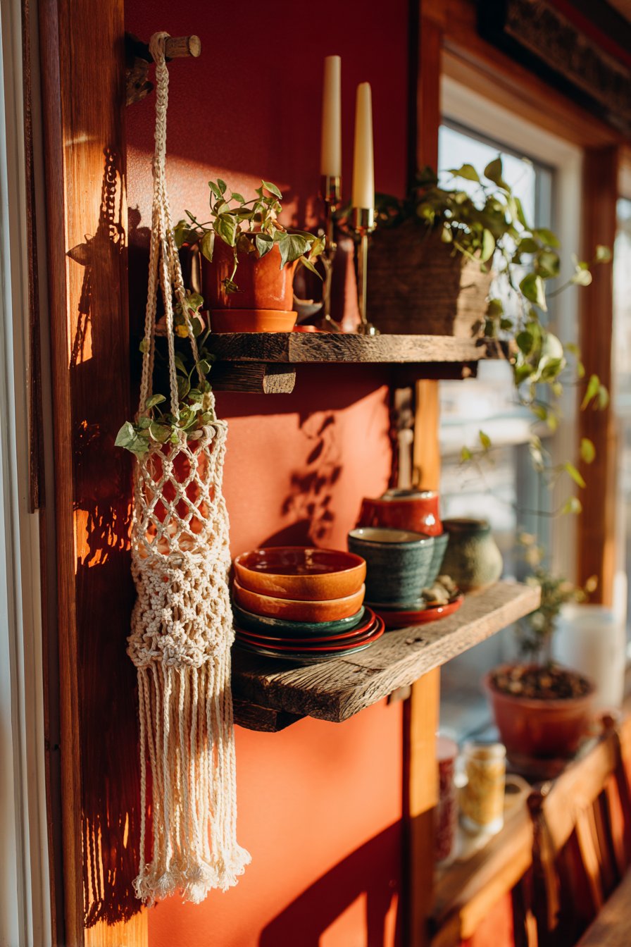 Bohemian Macramé and Reclaimed Wood