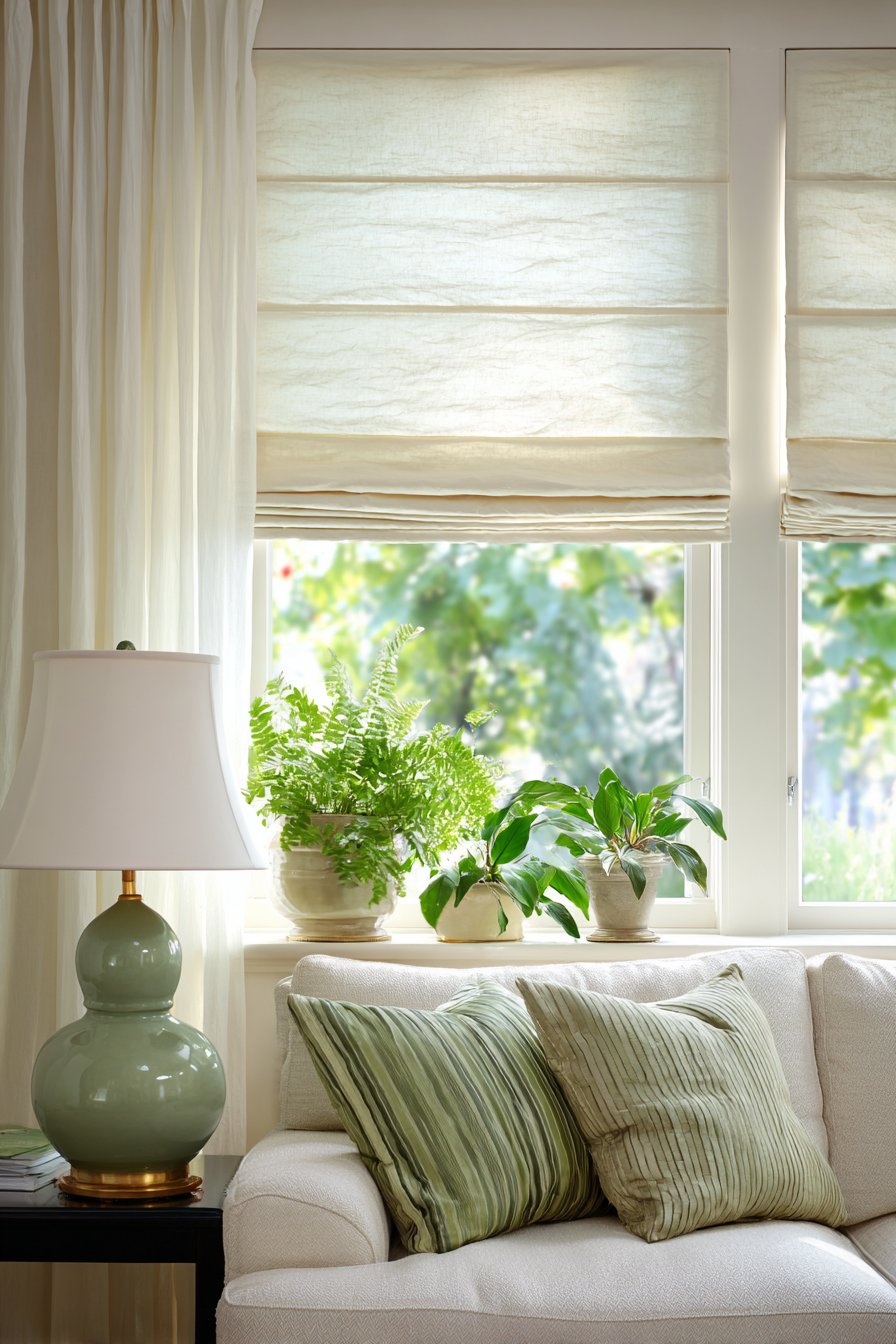 Layered Window Treatment Elegance