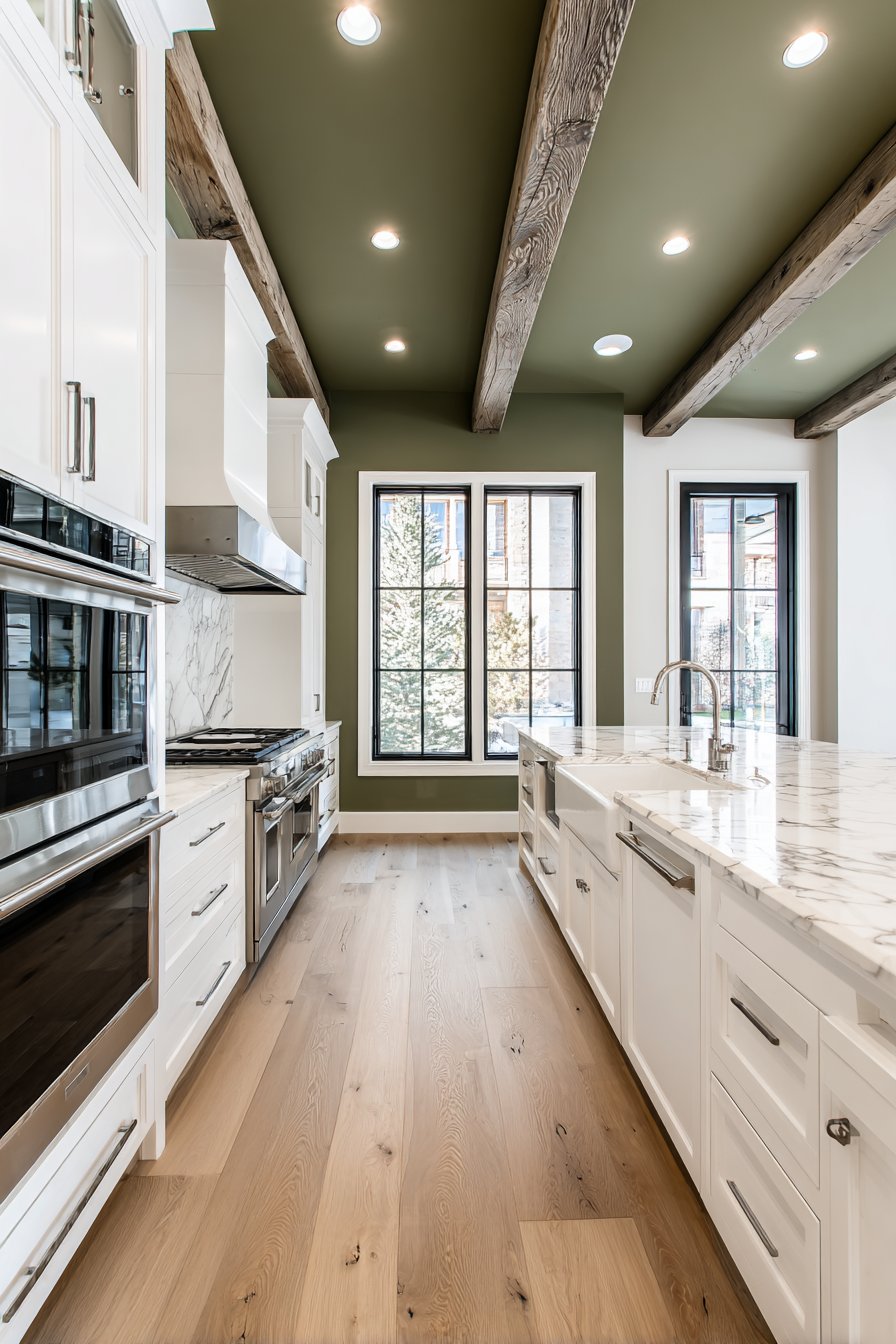 Olive Green Ceiling Statement