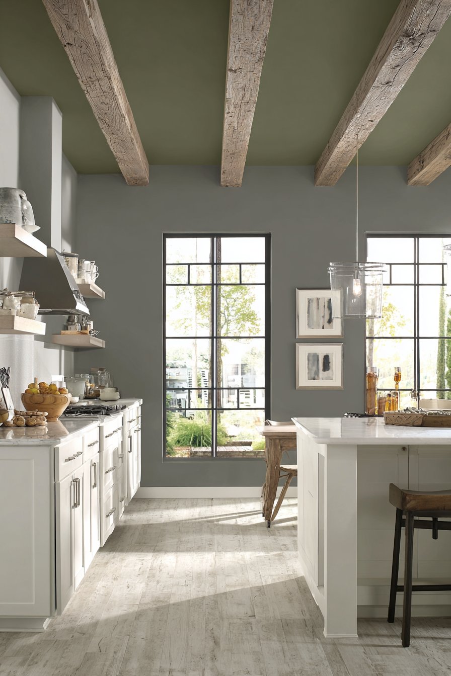 Olive Green Ceiling Statement