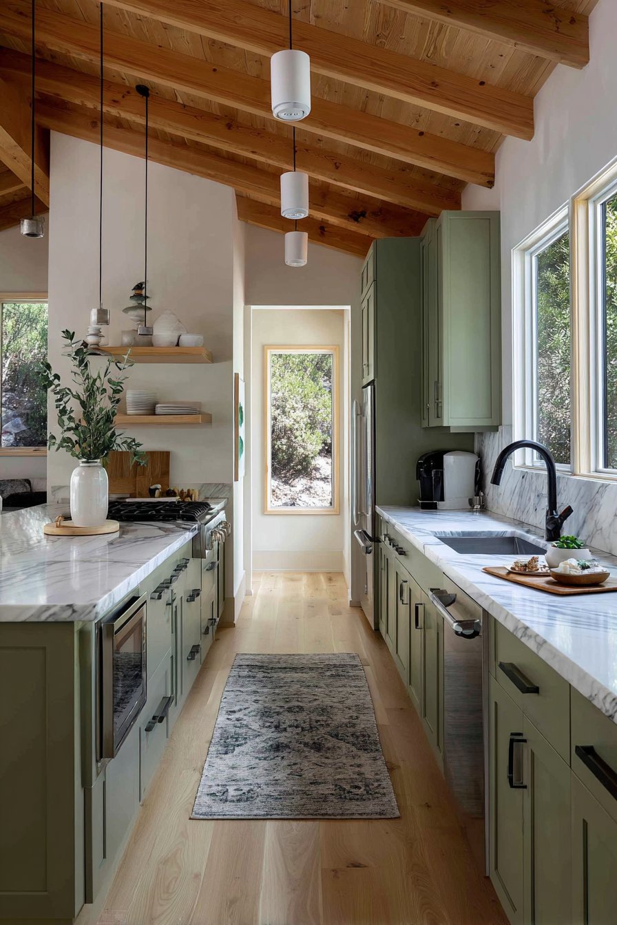 Olive Green Ceiling Statement