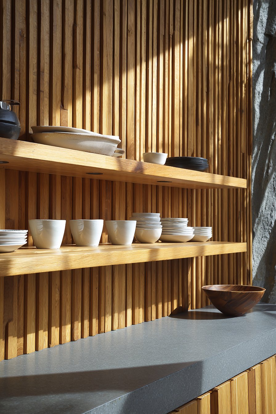 Book-Matched Marble Breakfast Bar