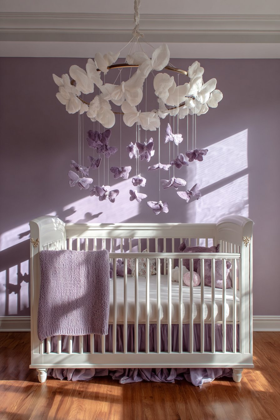 Sophisticated Mobile and Bedding Display