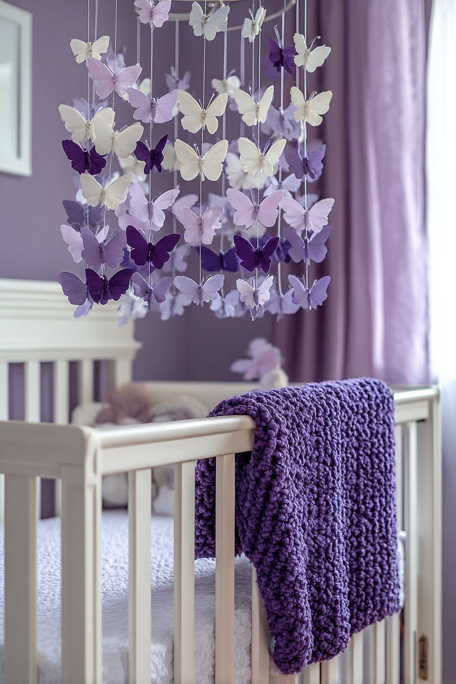 Sophisticated Mobile and Bedding Display