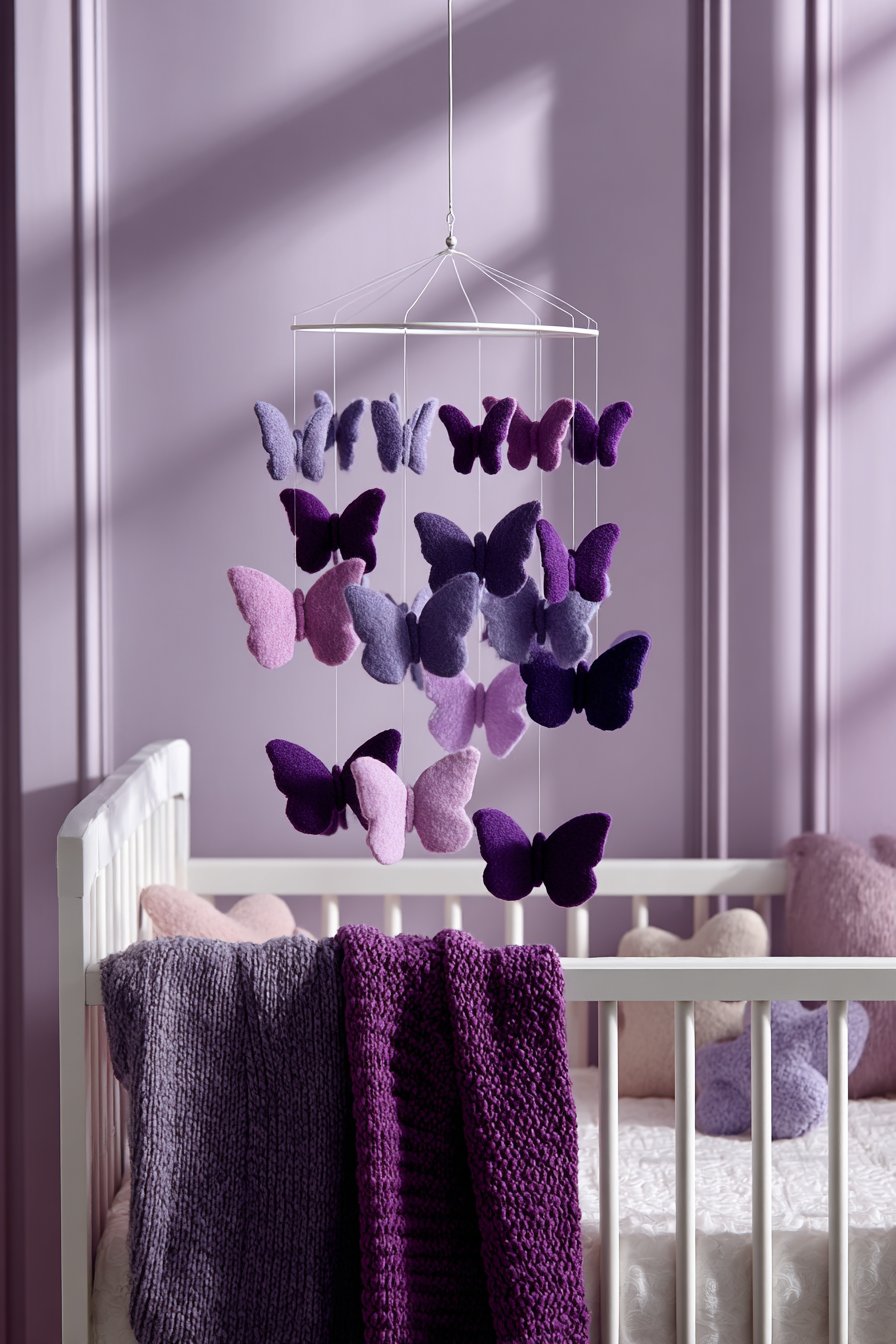 Sophisticated Mobile and Bedding Display