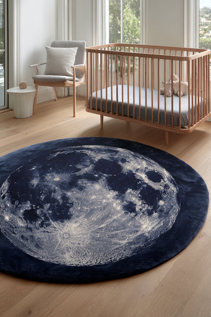 Layered Flooring with Lunar Texture
