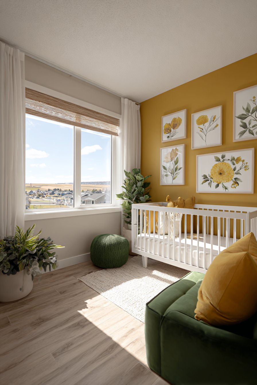 Gender-Neutral Butterscotch with Sage Accents