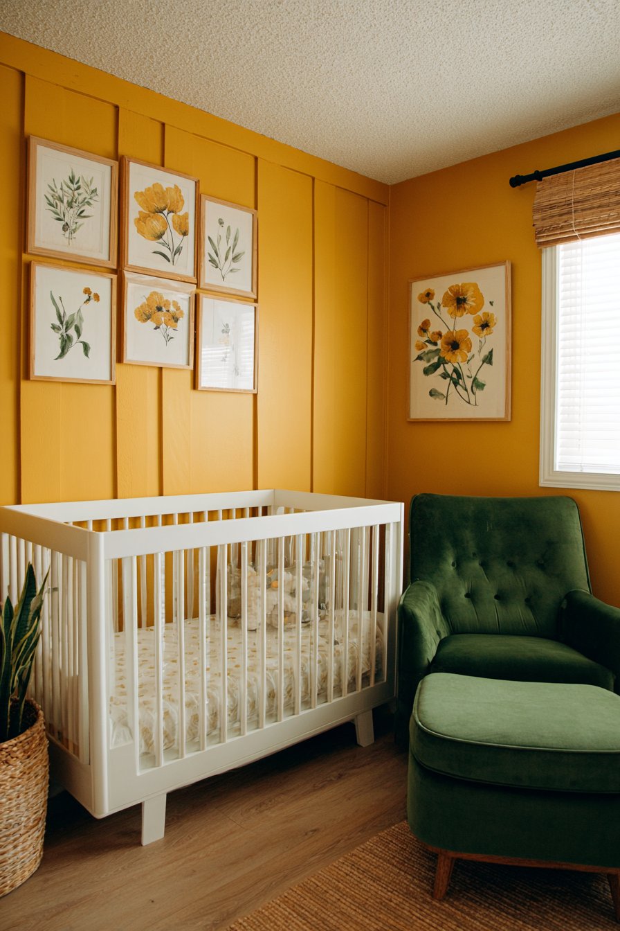 Gender-Neutral Butterscotch with Sage Accents