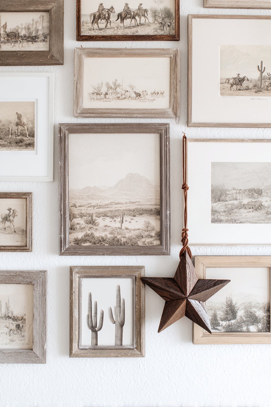 Curated Gallery Wall with Western Prints