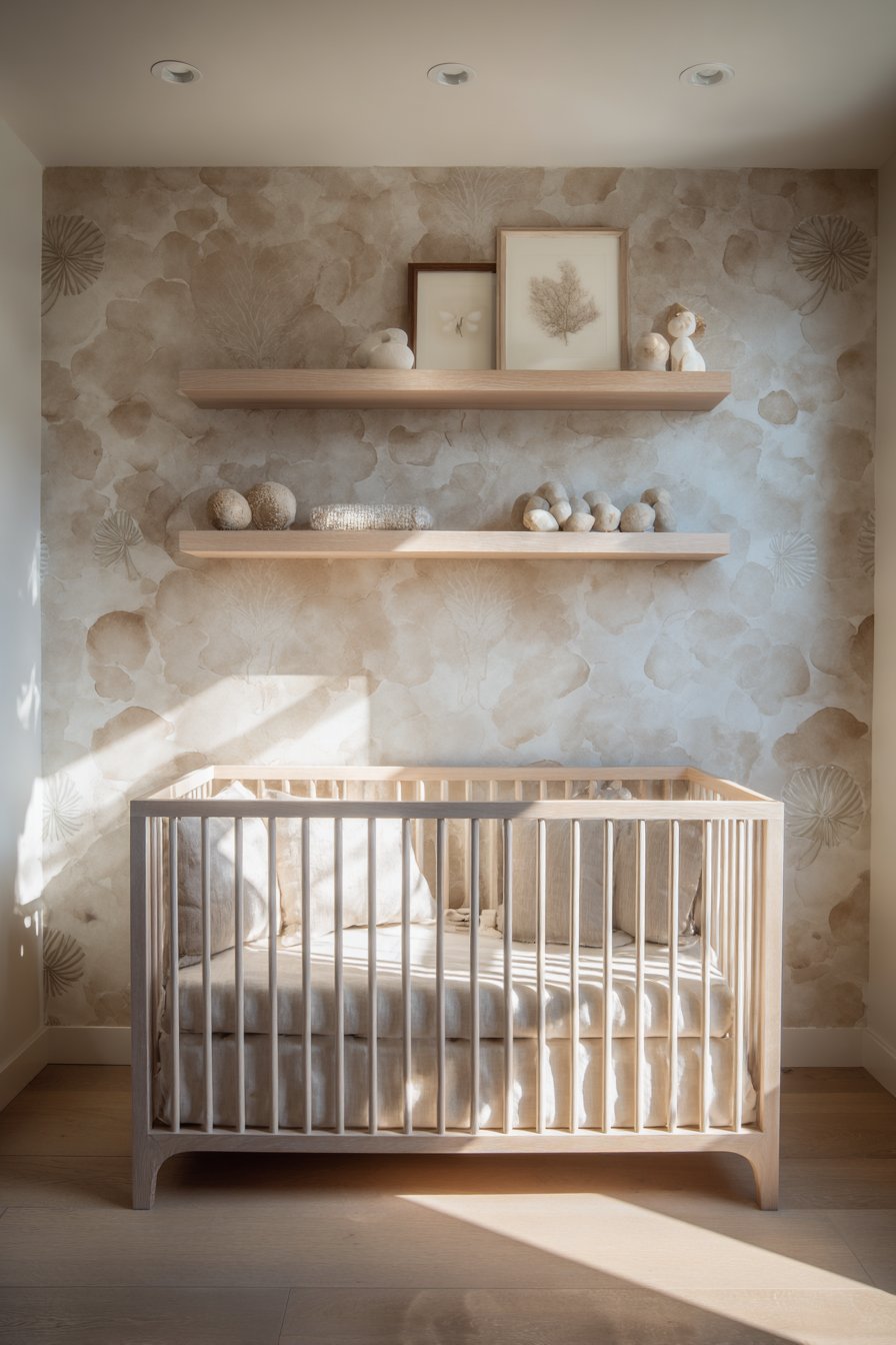 Subtle Watercolor Feature Wall Design