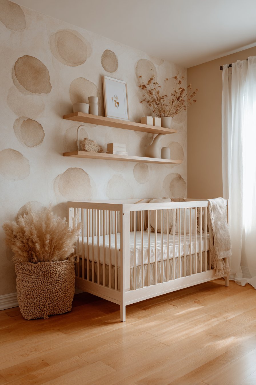 Subtle Watercolor Feature Wall Design