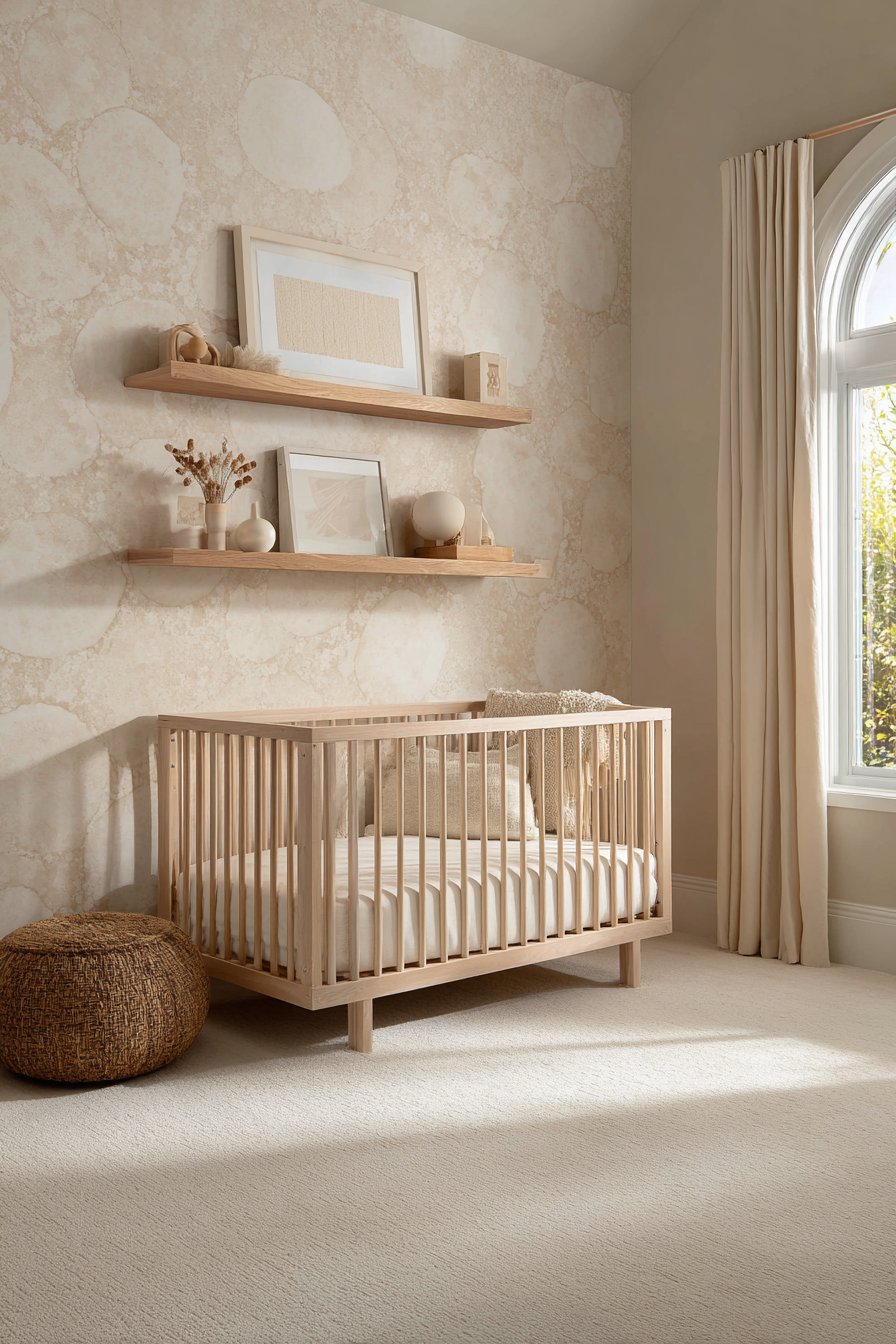 Subtle Watercolor Feature Wall Design