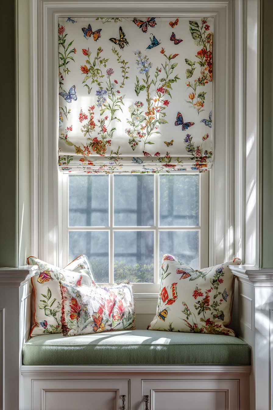 Custom Botanical Window Treatment