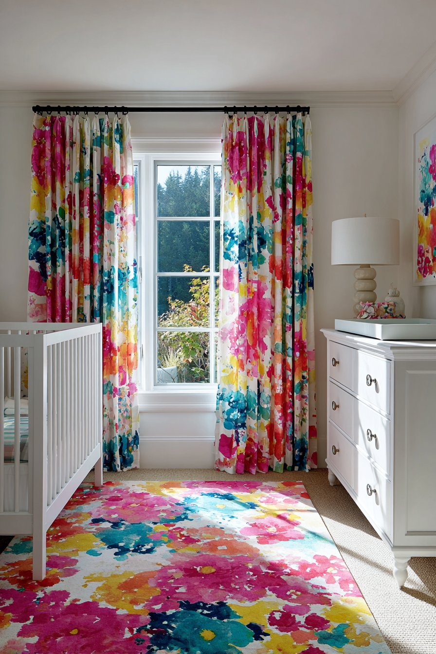 Bold Abstract Curtain Statement