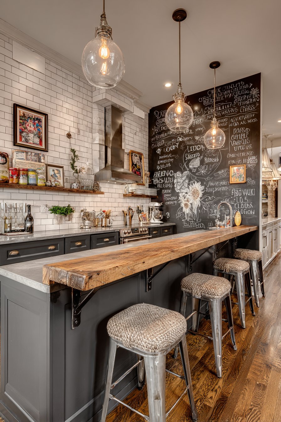 Industrial-Rustic with Reclaimed Wood Bar