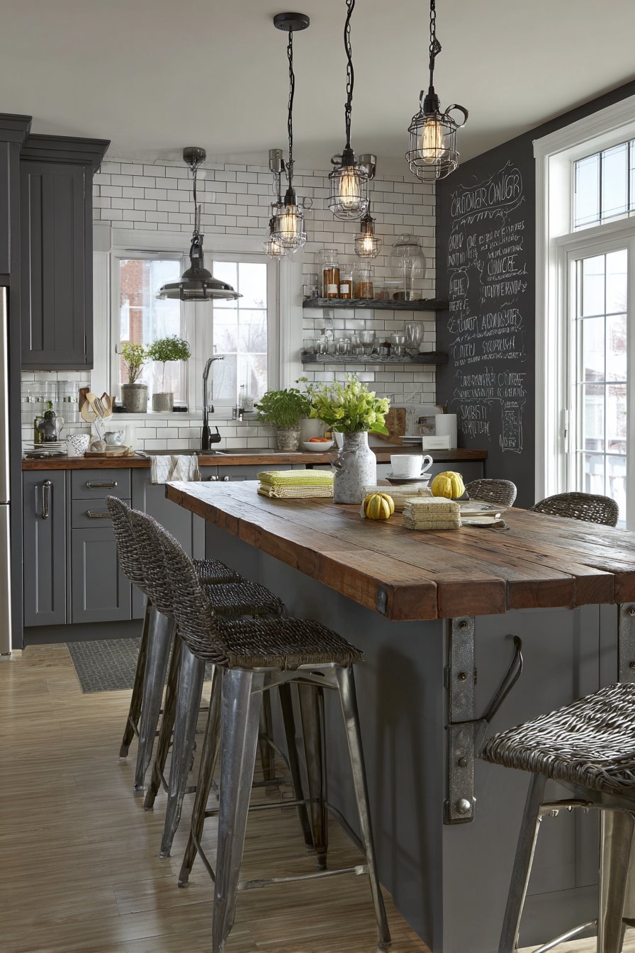 Industrial-Rustic with Reclaimed Wood Bar