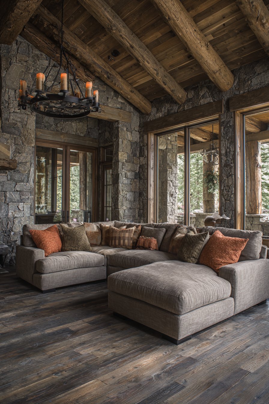 Rustic Stone Veneer Accent Walls