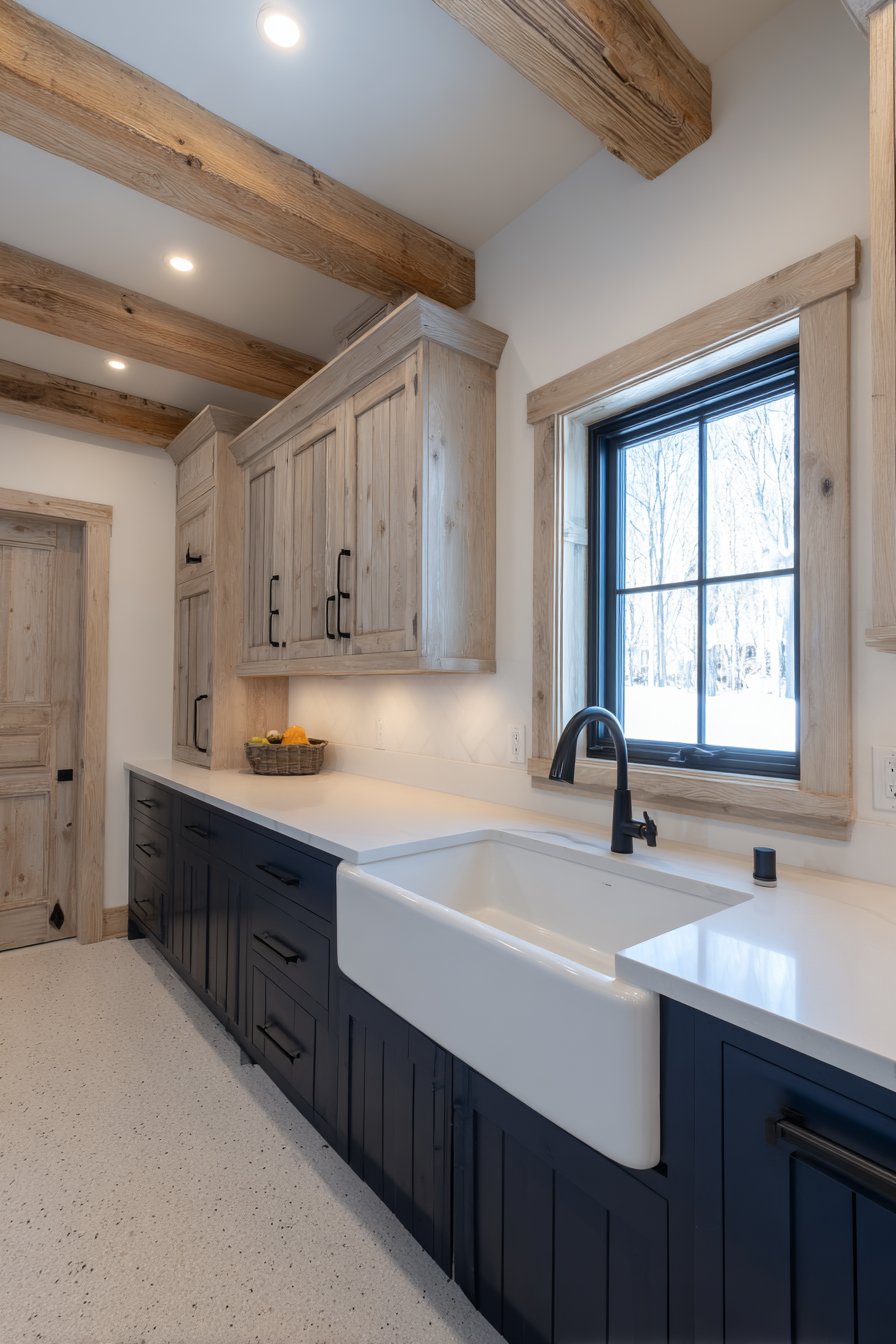 Salvaged Sink with Contemporary Setting